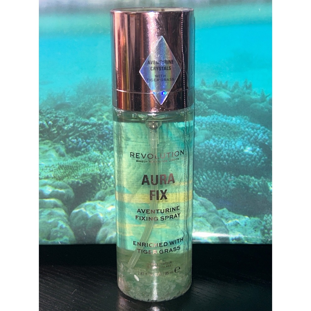 Revolution Aura Fix Aventurine Fixing Spray Enriched with Tiger Grass 2.87oz